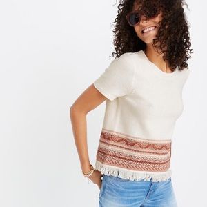 Fringed Medina Sweater Size Large